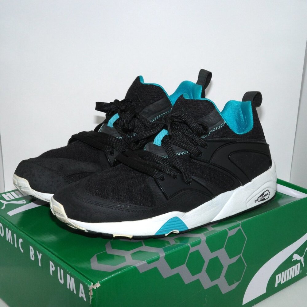 2014 Puma Blaze Of Glory Mesh Evo Trinomic Black Turquoise US 12 357464-01